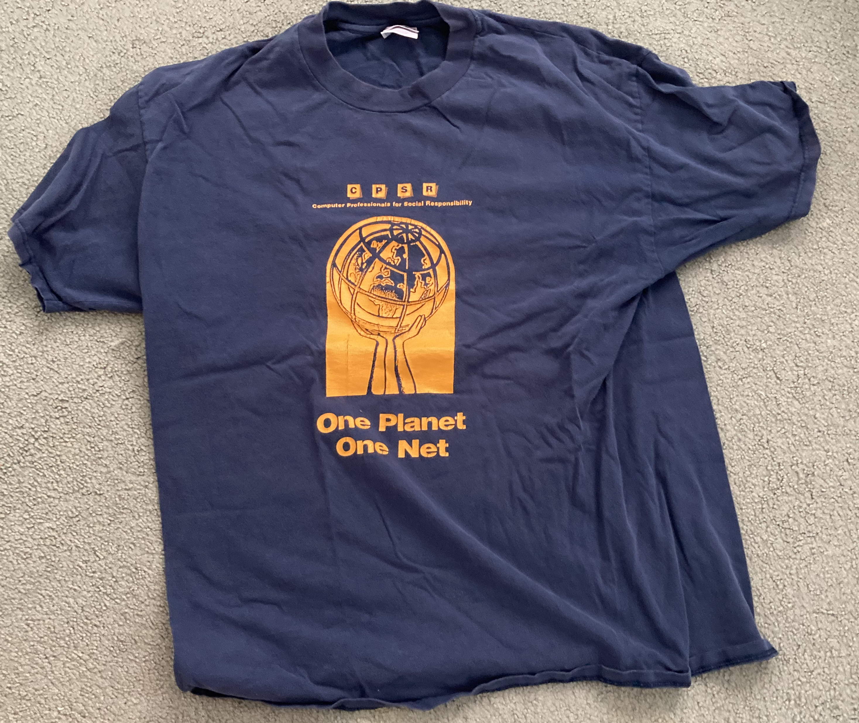 CPSR t-shirt from a conference about Internet freedom